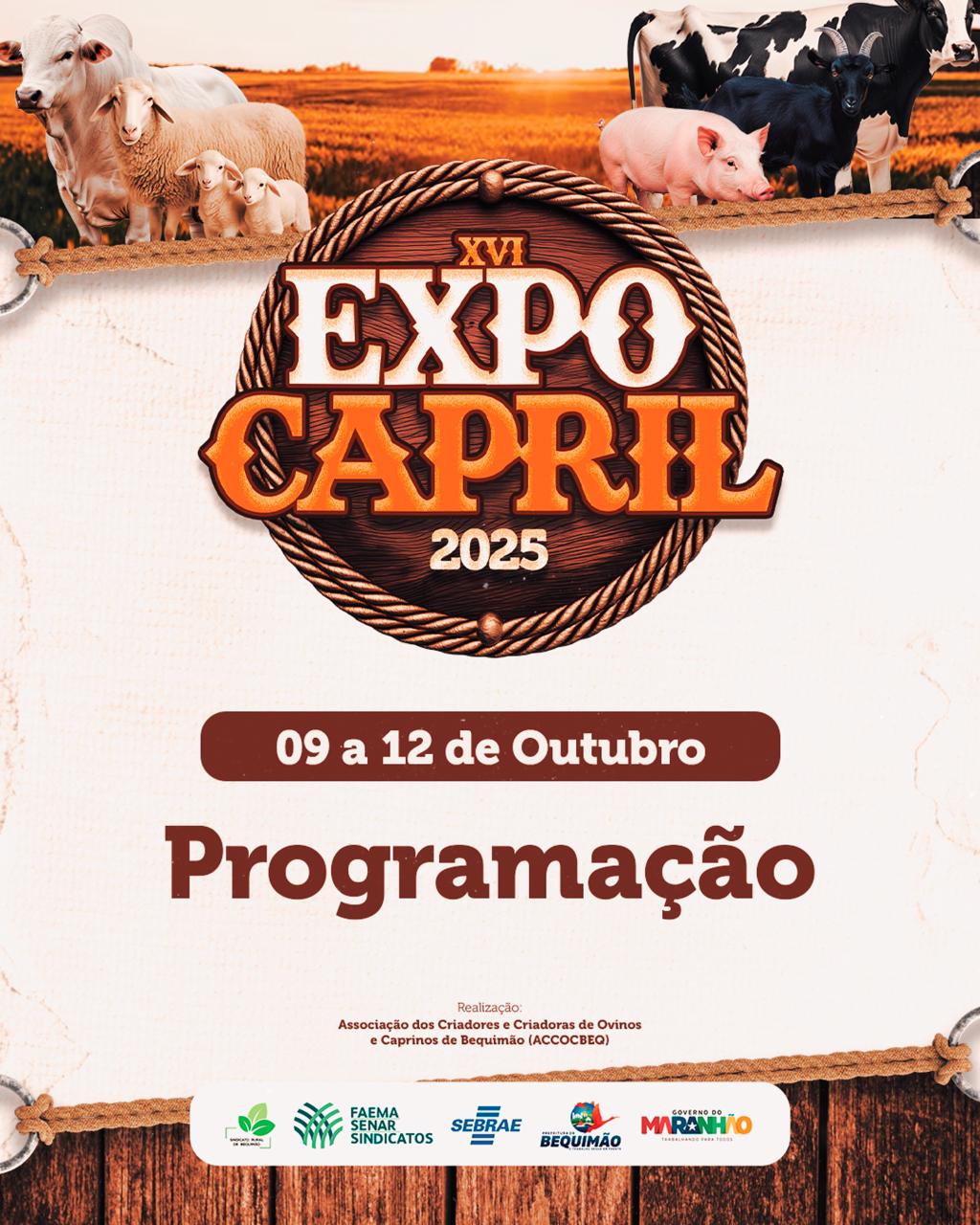 Prefeitura de Bequimão divulga programação da #Expocapril2025